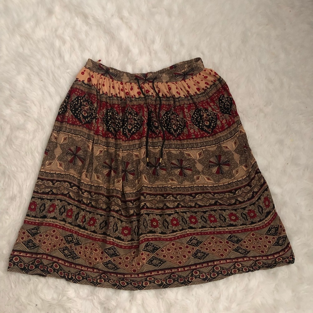 SAG HARBOR | Boho Paisley Maxi Skirt Size MP